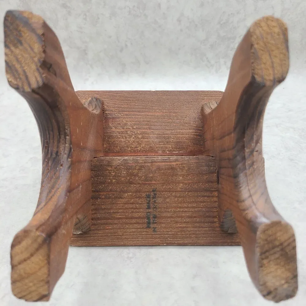 Vintage Wooden Doll School Desk Chair - Handmade Miniature Furniture Decor